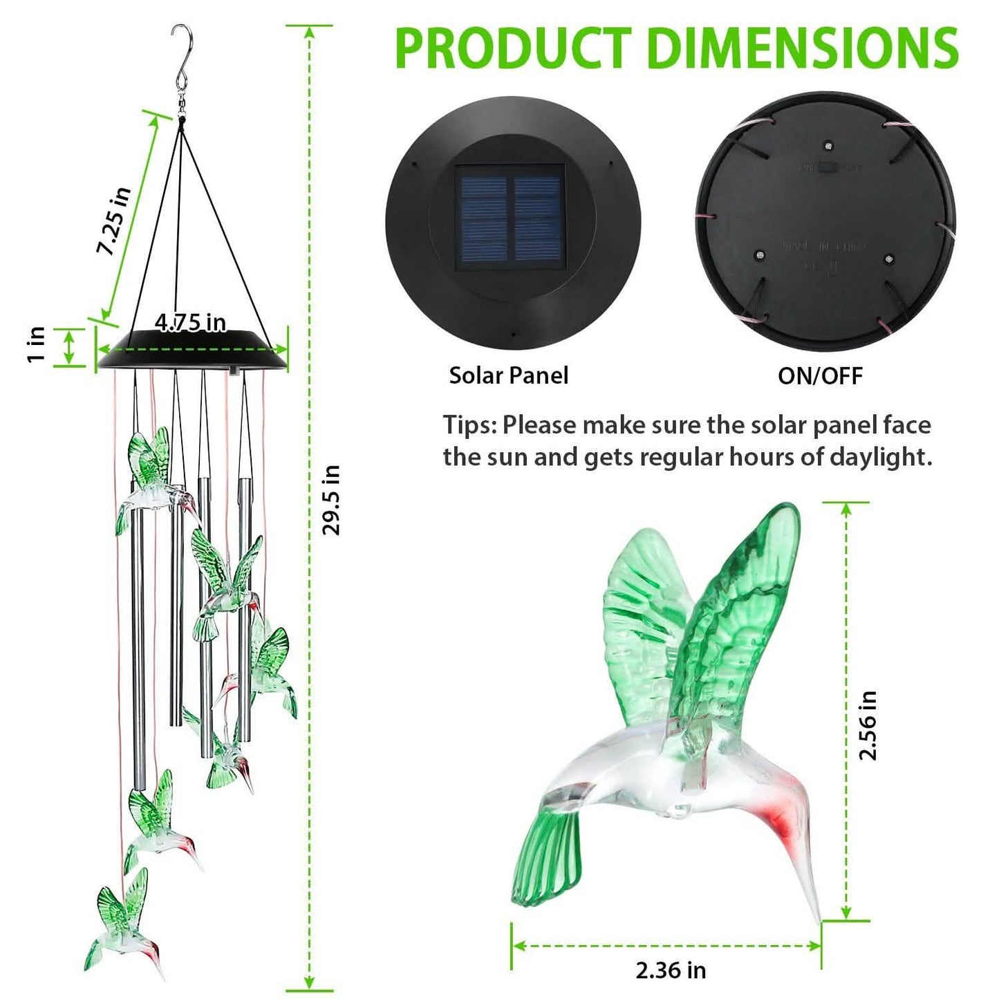 Solar Wind Chime Lights DailySale