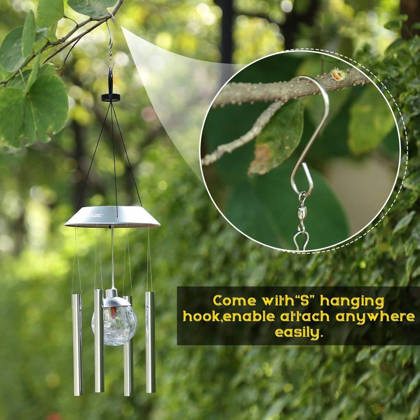 Solar Wind Chimes Color Changing LED Light DailySale