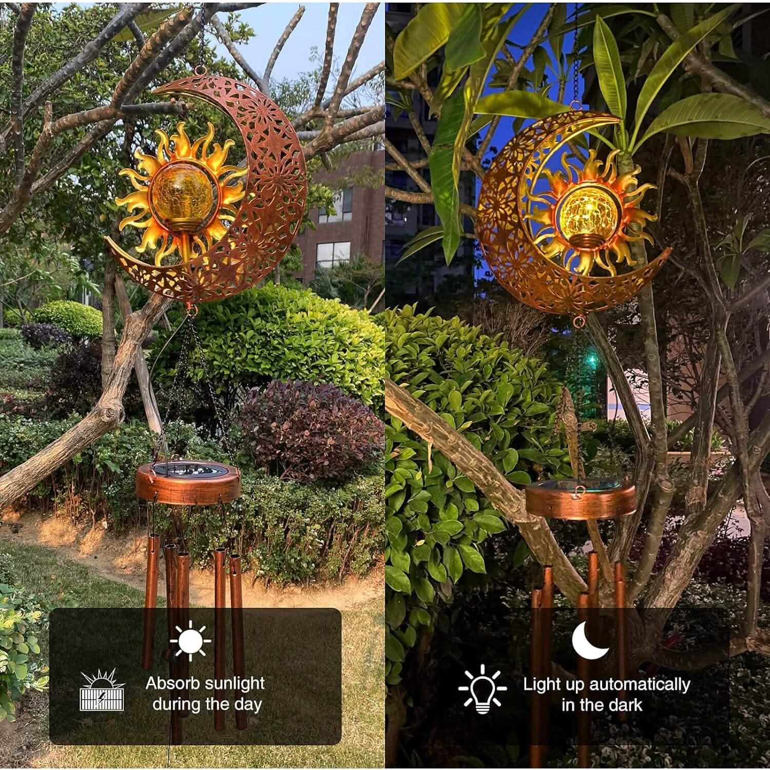 Solar Wind Chimes Garden Decorative Wind Chime Light DailySale