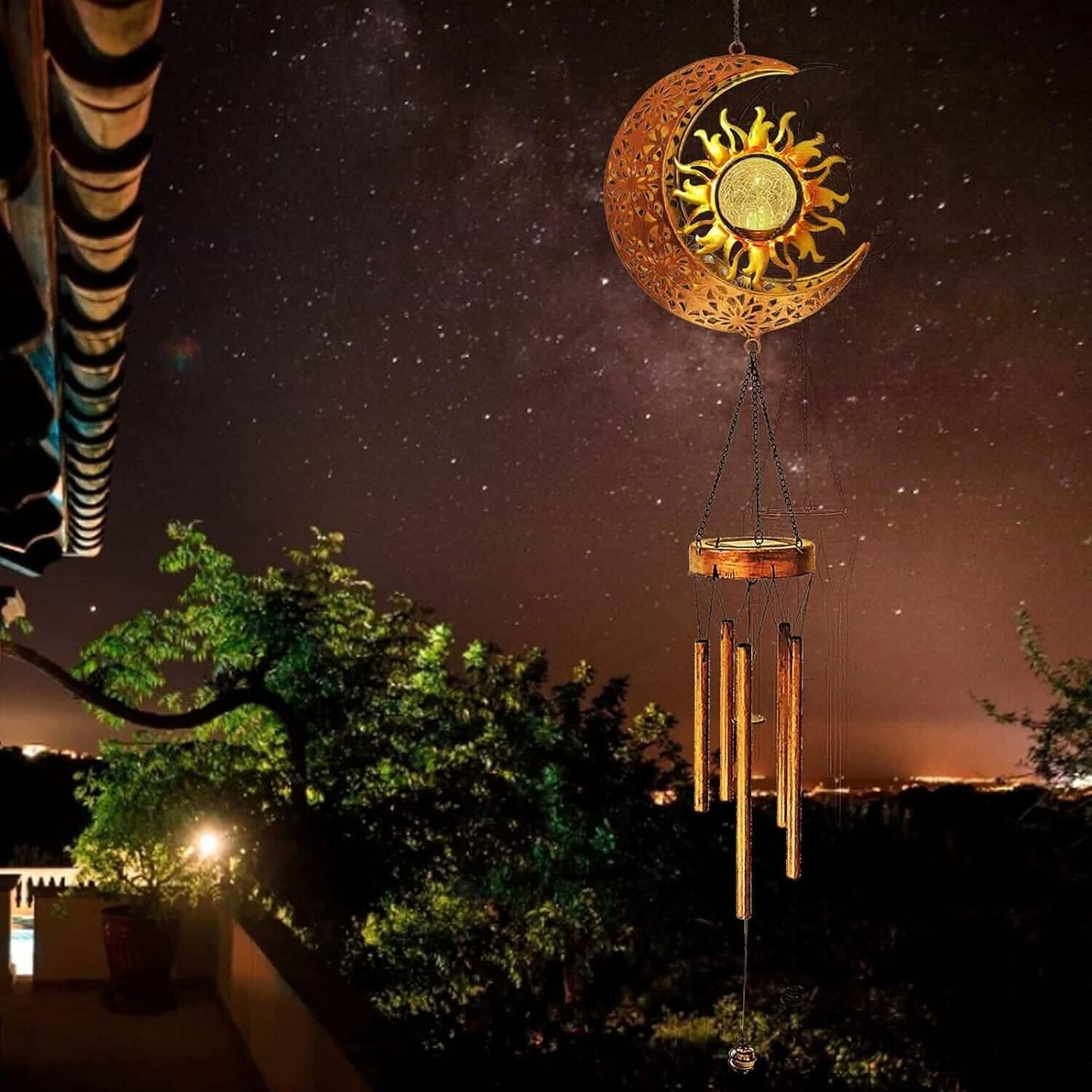 Solar Wind Chimes Garden Decorative Wind Chime Light DailySale