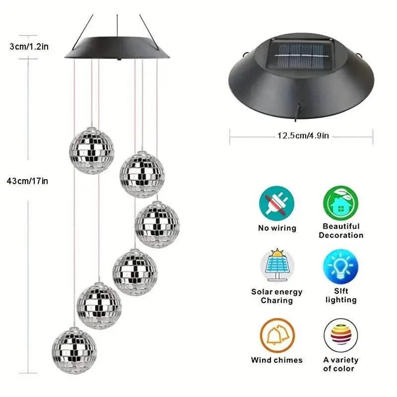 Solar Wind Chimes Light - Mobile Hanging LED Light, Color Changing Wind Chime DailySale