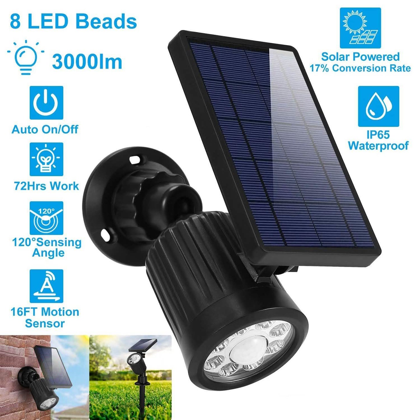 Solarek Lights Outdoor Solar Powered LED Spotlights DailySale