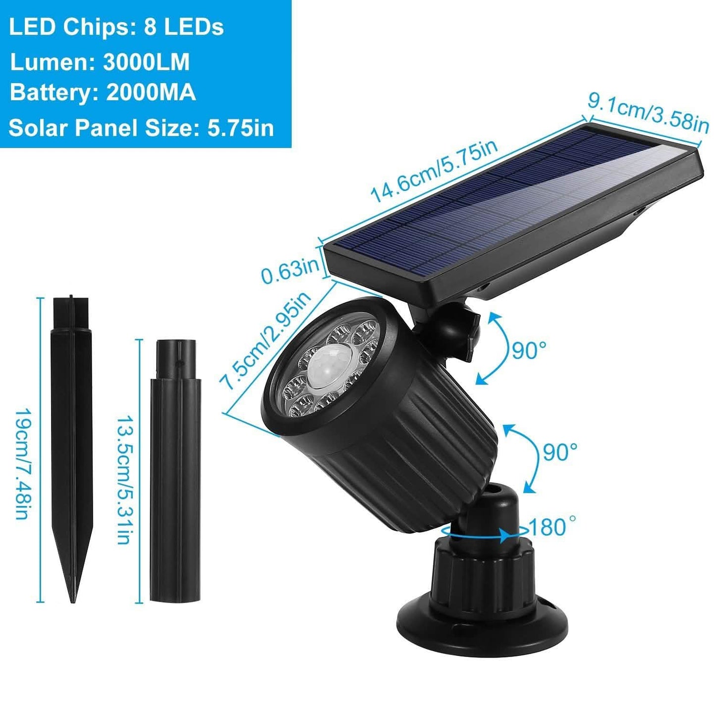 Solarek Lights Outdoor Solar Powered LED Spotlights DailySale