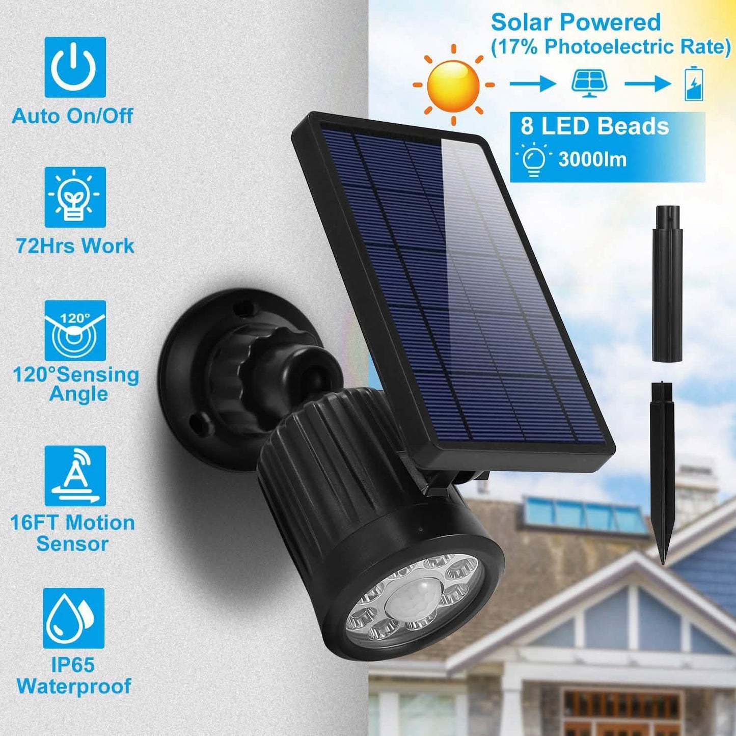 Solarek Lights Outdoor Solar Powered LED Spotlights DailySale