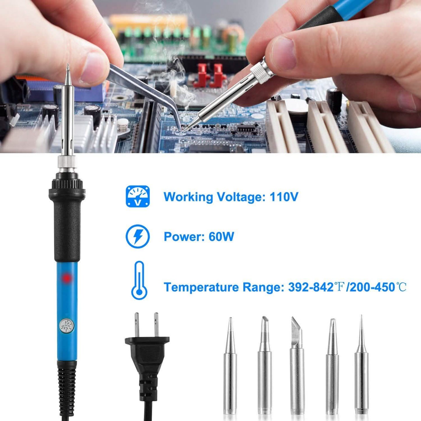Soldering Iron 110V/60W Adjustable Temperature DailySale