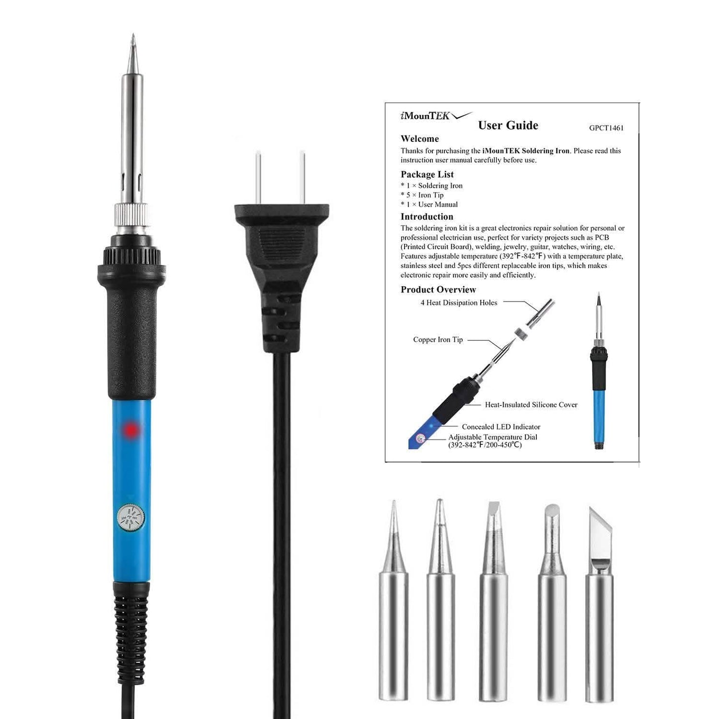 Soldering Iron 110V/60W Adjustable Temperature DailySale