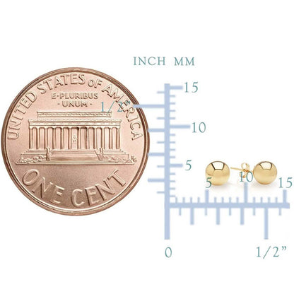 Solid 10K Gold Ball Studs DailySale