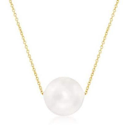 Solid 10K Gold Pearl Necklace DailySale