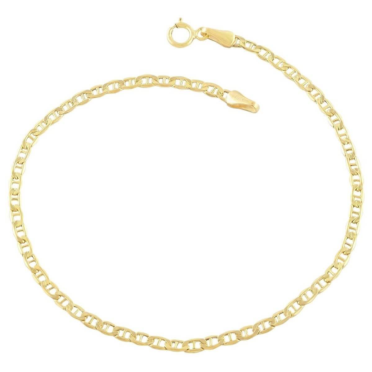 Solid 14K Gold Flat Marina Anklet DailySale