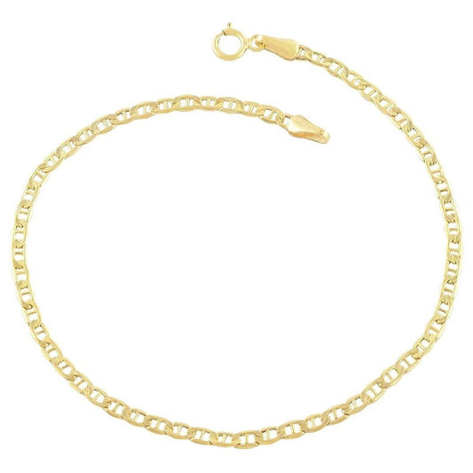 Solid 14K Gold Flat Marina Anklet DailySale