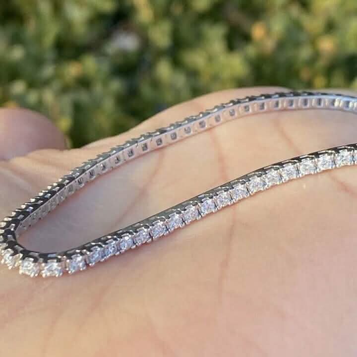 Solid 14K White Gold 2.13 CTW 100% Natural Diamond Tennis Bracelet DailySale