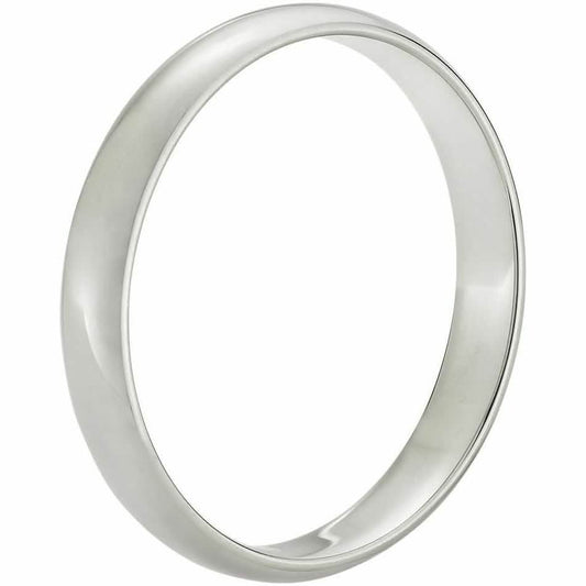 Solid 14K White Gold 3mm Comfort Fit Wedding Band Ring DailySale