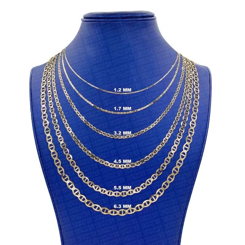 Solid 14K Yellow Gold Mariner Link Chain Necklace DailySale