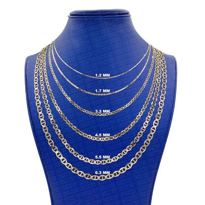 Solid 14K Yellow Gold Mariner Link Chain Necklace DailySale