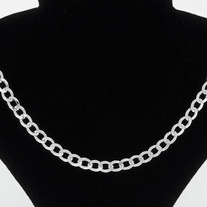 Solid 925 Sterling Silver 4.5mm Cuban Chain Necklace DailySale