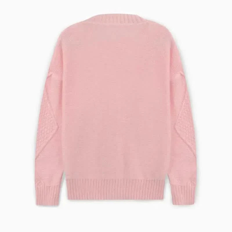 Solid Button Down Cable Knit Cardigan, Casual Long Sleeve Comfy Sweater DailySale