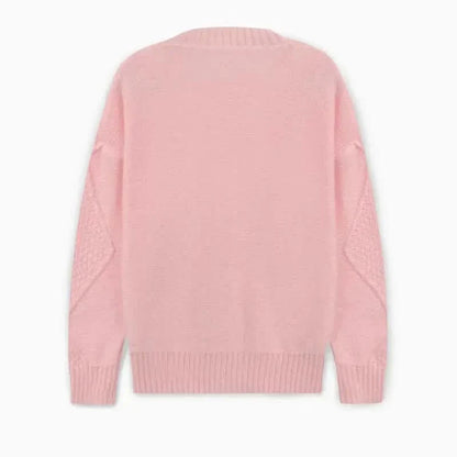 Solid Button Down Cable Knit Cardigan, Casual Long Sleeve Comfy Sweater DailySale