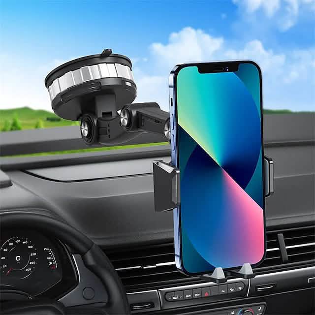 Solid & Durable Car Phone Holder Mount for Dashboard Windshield Long Arm Strong Suction Cell Phone Car Mount DailySale