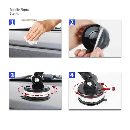 Solid & Durable Car Phone Holder Mount for Dashboard Windshield Long Arm Strong Suction Cell Phone Car Mount DailySale
