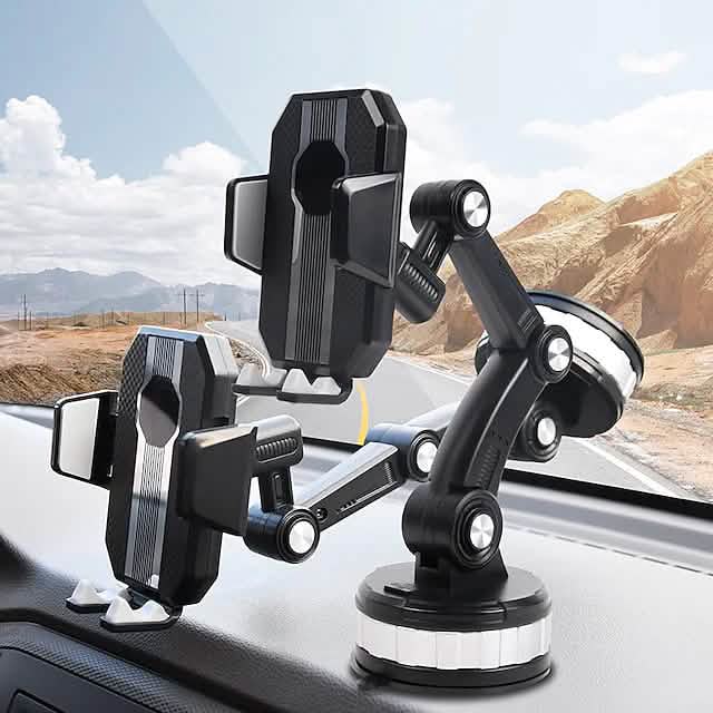 Solid & Durable Car Phone Holder Mount for Dashboard Windshield Long Arm Strong Suction Cell Phone Car Mount DailySale