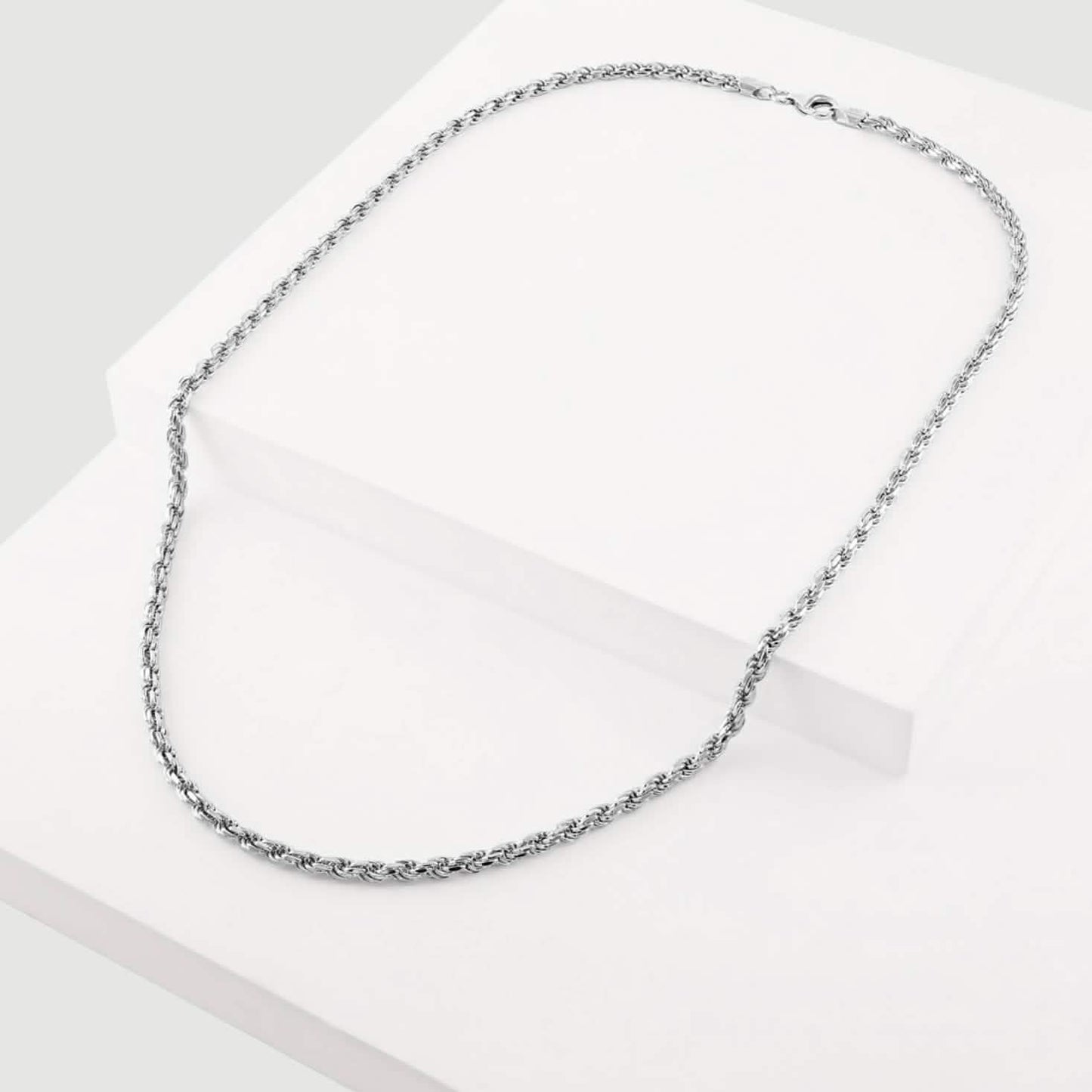 Solid Sterling Silver 3.5MM Rope Link Chain DailySale