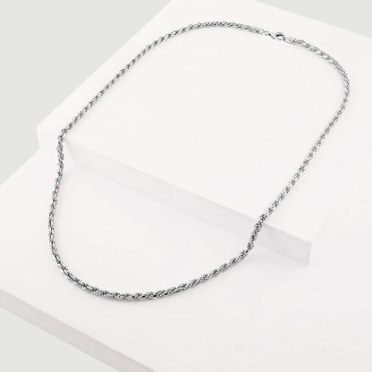 Solid Sterling Silver 3.5MM Rope Link Chain DailySale