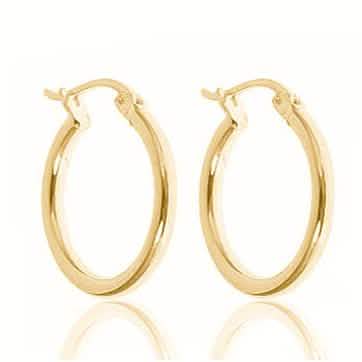 Solid Sterling Silver French Lock Hoops In Gold DailySale