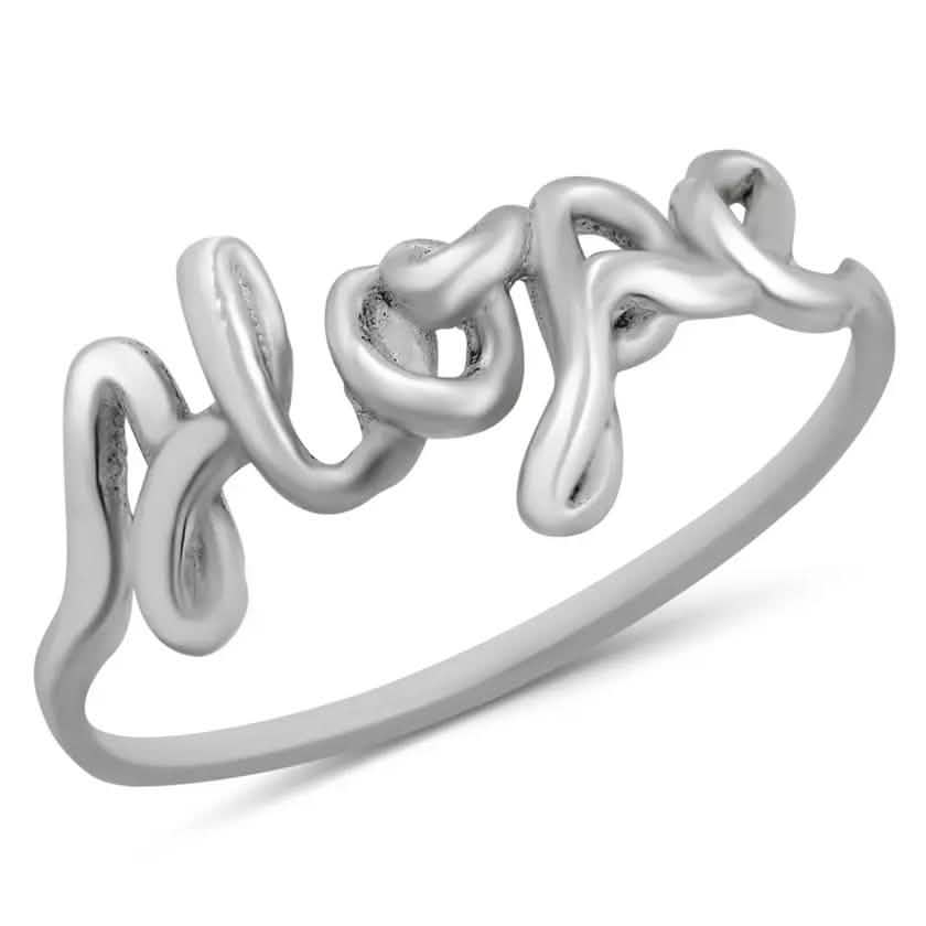 Solid Sterling Silver Inspirational Rings DailySale