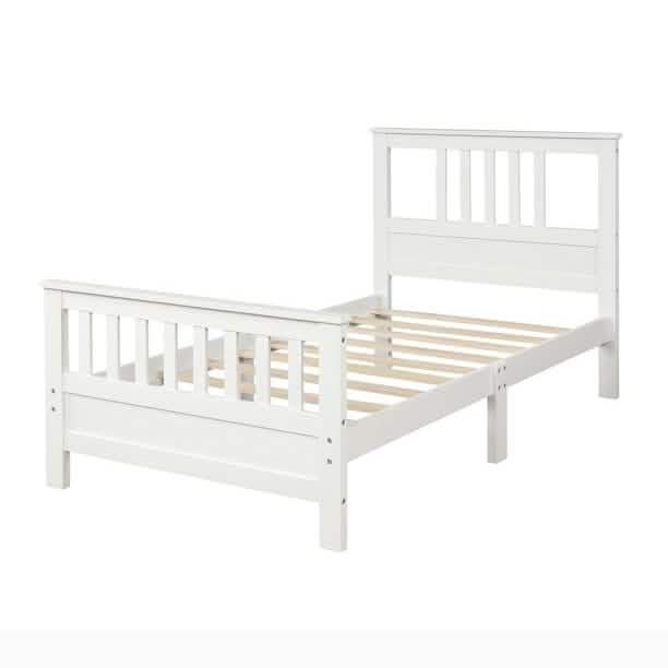 Solid Wood Platform Bed and Kids Room Headboard DailySale