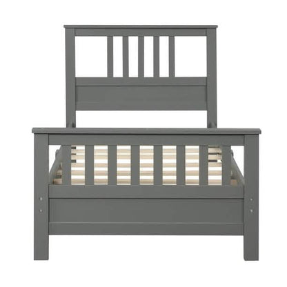 Solid Wood Platform Bed and Kids Room Headboard DailySale