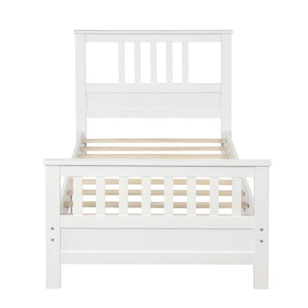 Solid Wood Platform Bed and Kids Room Headboard DailySale