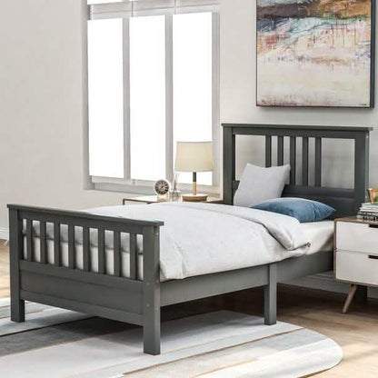 Solid Wood Platform Bed and Kids Room Headboard DailySale