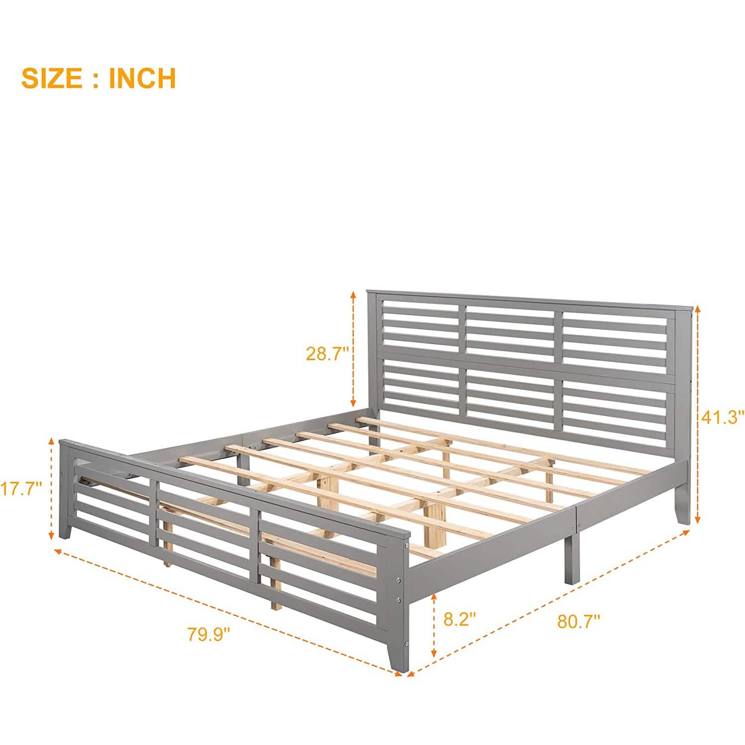Solid Wood Platform Bed Frame DailySale