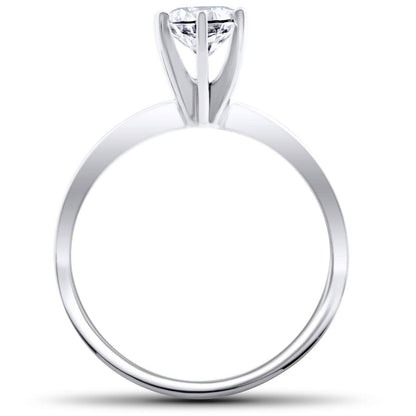 Solitaire Diamond Engagement Ring 1/4ct 14k White Gold Round Brilliant Cut DailySale