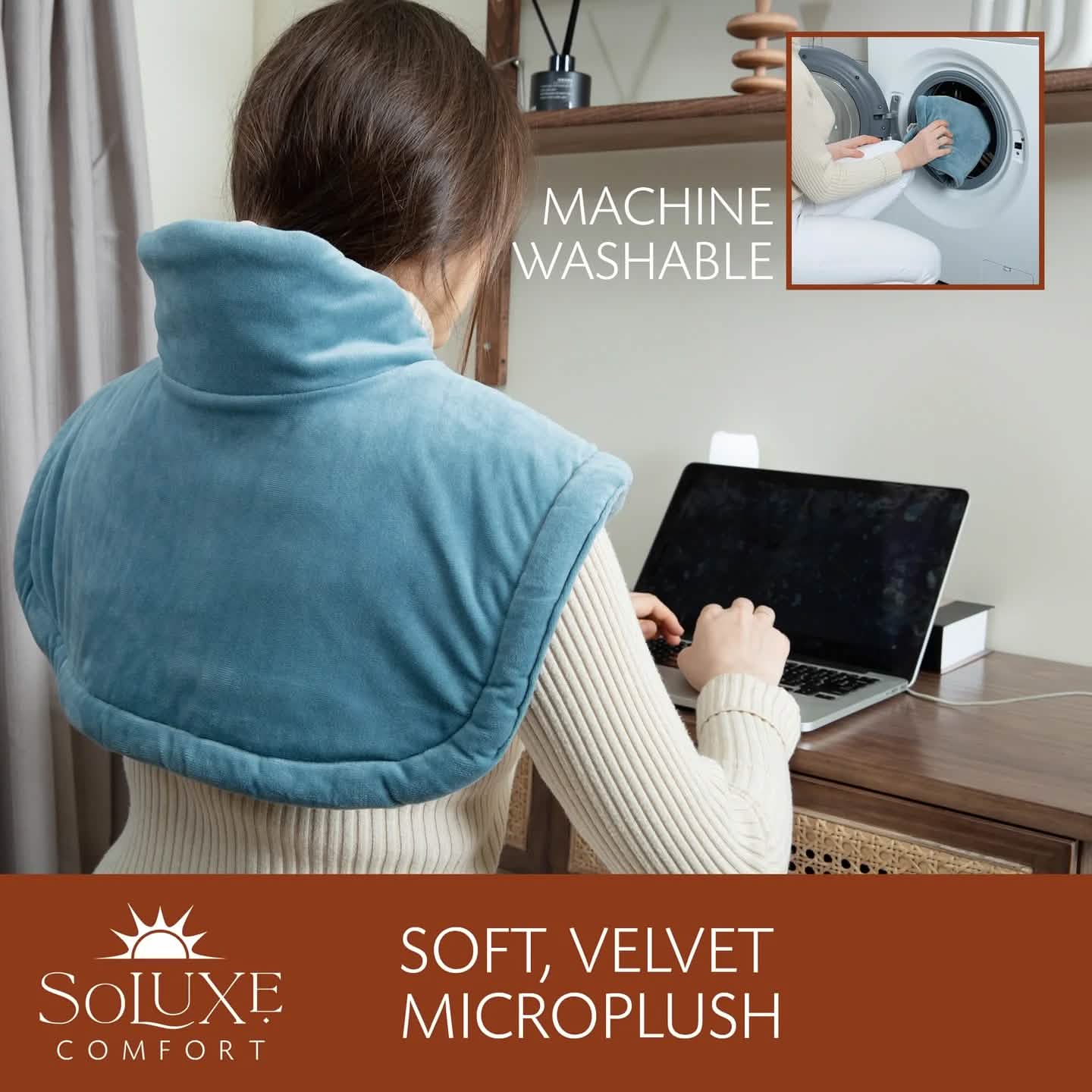 Soluxe Comfort Weighted Neck and Shoulder Heating Pad DailySale