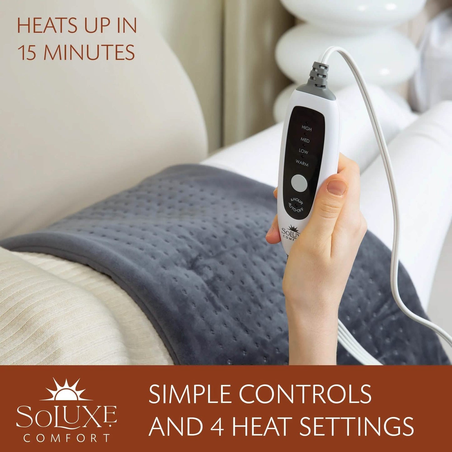 Soluxe Comfort XL King Size Heating Pad DailySale