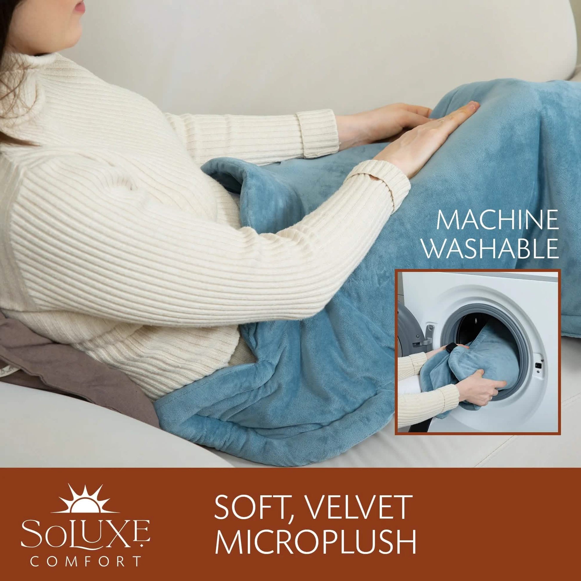 Soluxe Electric Weighted Neck and Back Heating Pad DailySale