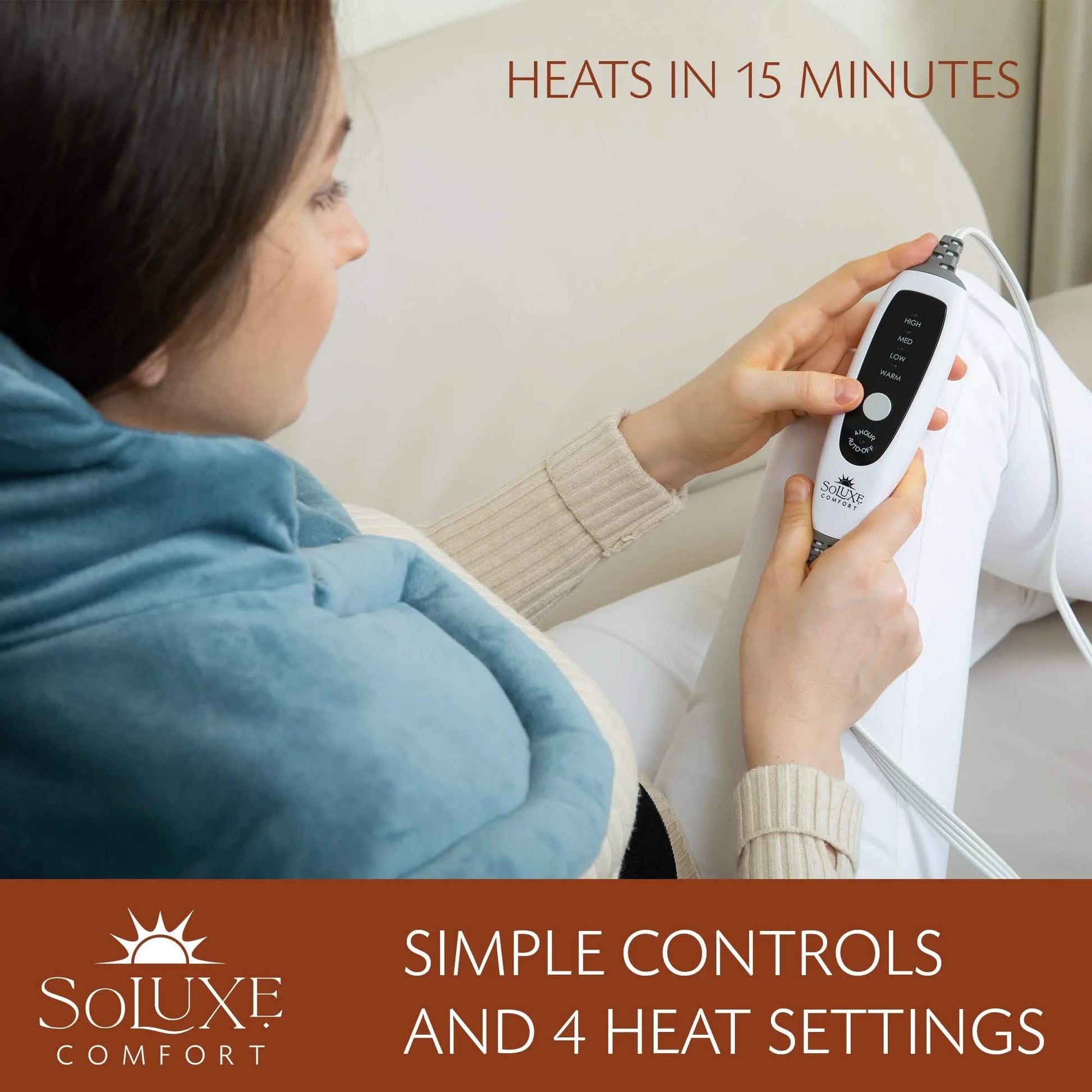 Soluxe Electric Weighted Neck and Back Heating Pad DailySale