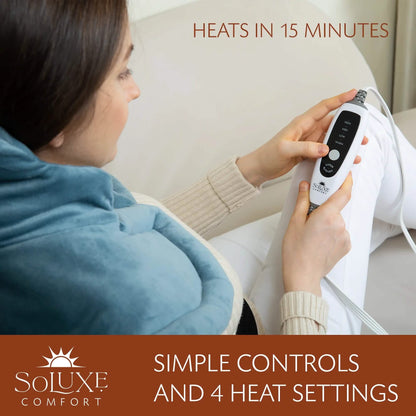 Soluxe Electric Weighted Neck and Back Heating Pad DailySale