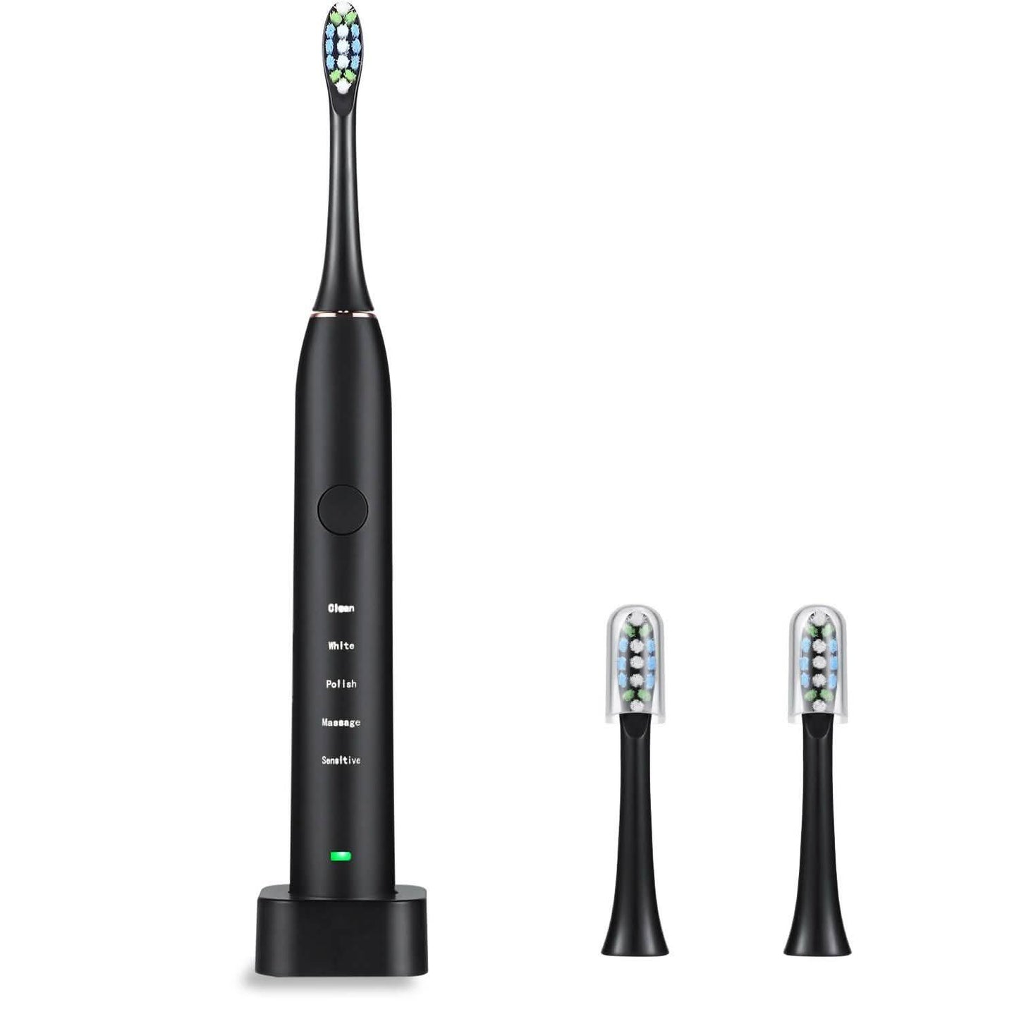Sonic Electric Toothbrush For Adults Magnetic Charging Waterproof IPX7 Replacement Heads Set DailySale