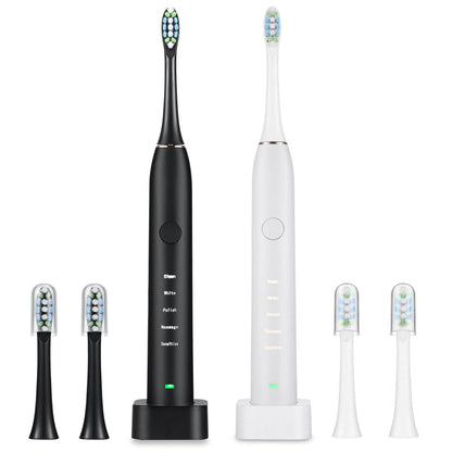 Sonic Electric Toothbrush For Adults Magnetic Charging Waterproof IPX7 Replacement Heads Set DailySale