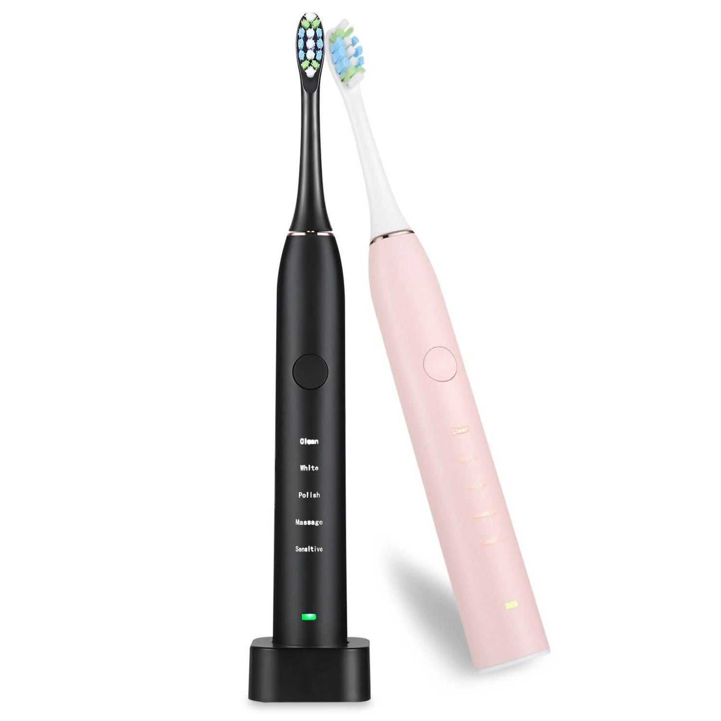 Sonic Electric Toothbrush For Adults Magnetic Charging Waterproof IPX7 Replacement Heads Set DailySale