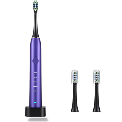 Sonic Electric Toothbrush For Adults Magnetic Charging Waterproof IPX7 Replacement Heads Set DailySale