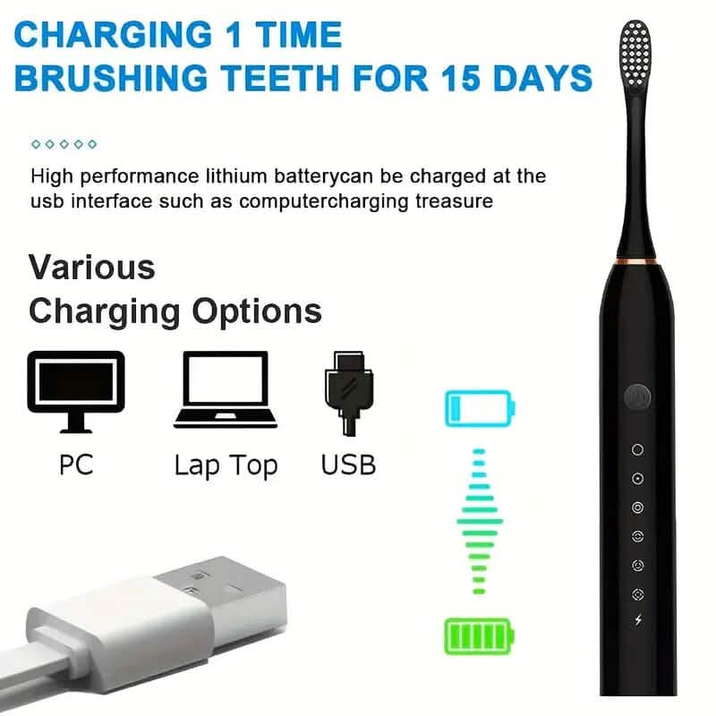 Sonic Electric Toothbrush with 6 Modes and Smart Timer DailySale