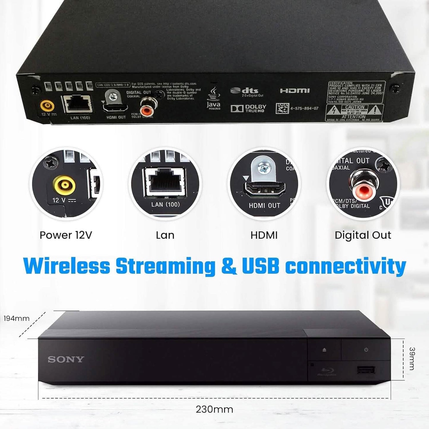 Sony 4k Blu Ray DVD Player for TV  (Refurbished) DailySale