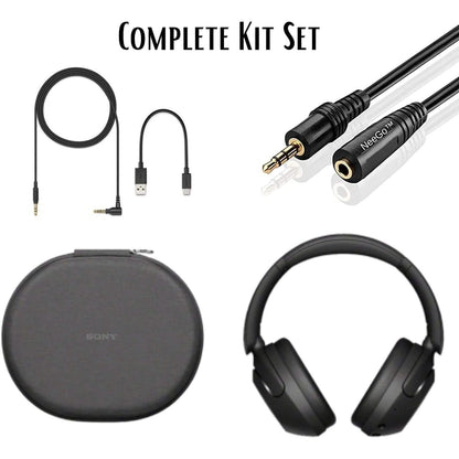 Sony Wireless Noise Cancelling Headphones WH-XB910N Bluetooth Headset + NeeGo 3.5mm Extension (Refurbished) DailySale