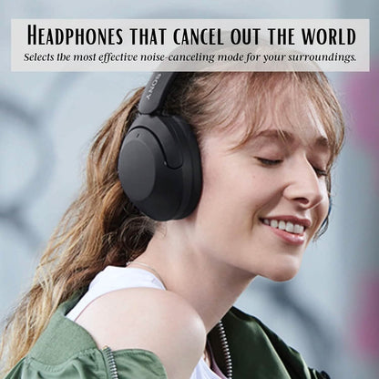 Sony Wireless Noise Cancelling Headphones WH-XB910N Bluetooth Headset + NeeGo 3.5mm Extension (Refurbished) DailySale