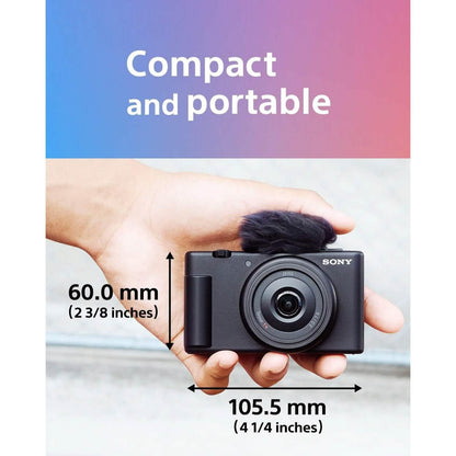 Sony ZV-1F Vlog Camera for Content Creators and Vloggers Black  (Refurbished) DailySale
