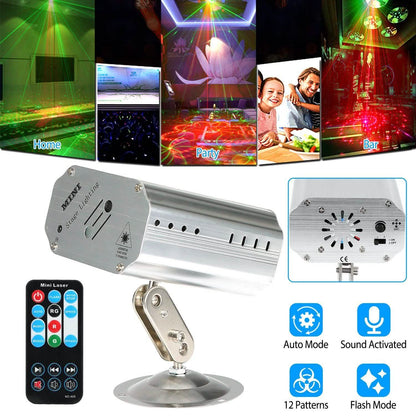 Sound Activated LED Projected Laser Patterns DailySale