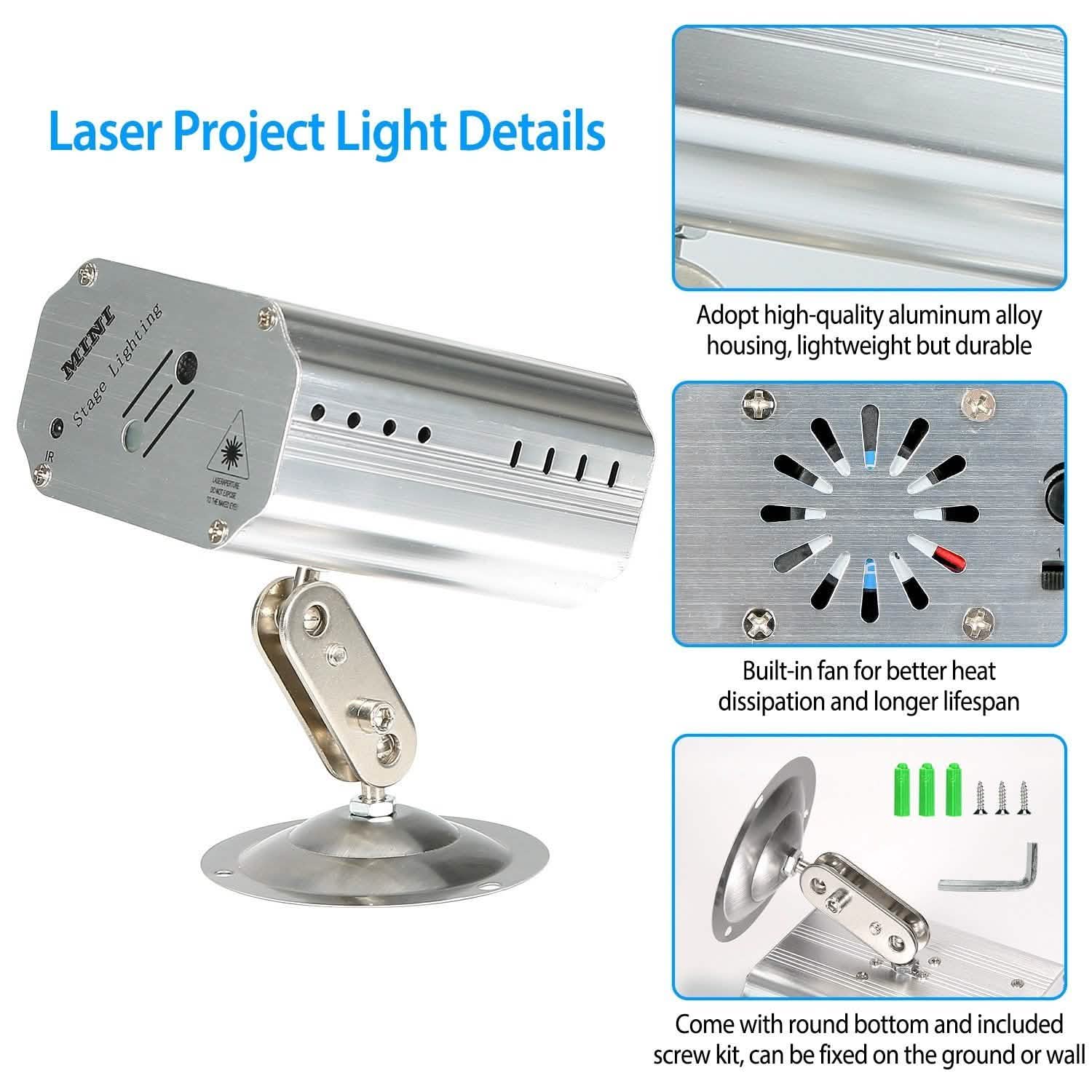 Sound Activated LED Projected Laser Patterns DailySale